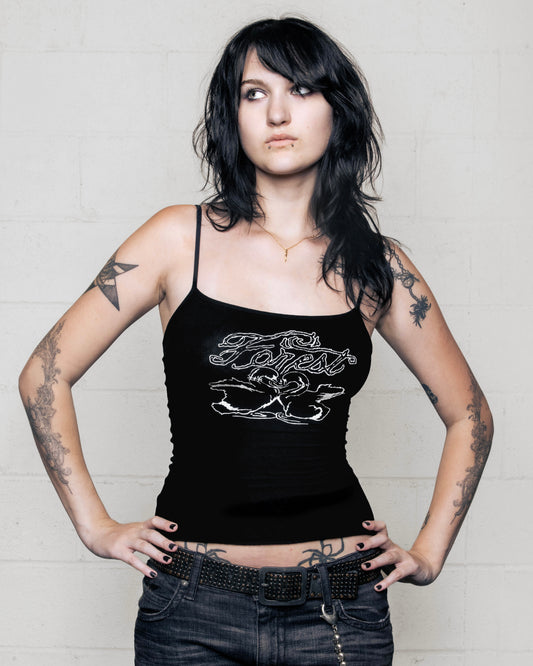 'Kissing Swans' Semi-Sheer Tank (preorder)